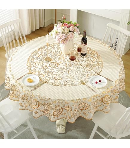 フランス製プロバンスプリント円形テーブルクロス プロヴァンス、プロバンスプリントラウンド円形テーブルクロス：丸